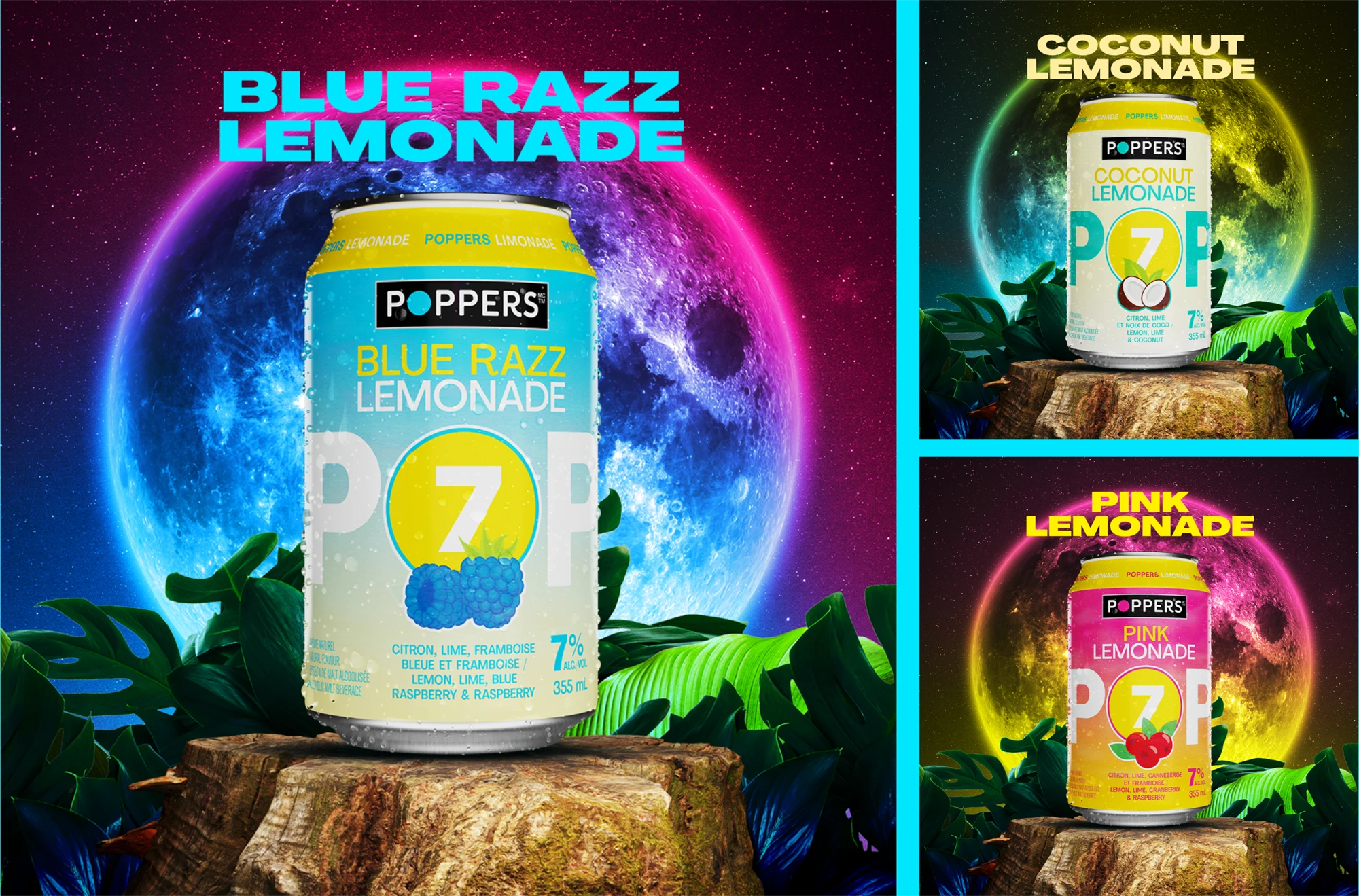 Poppers Blue Razz Lemonade