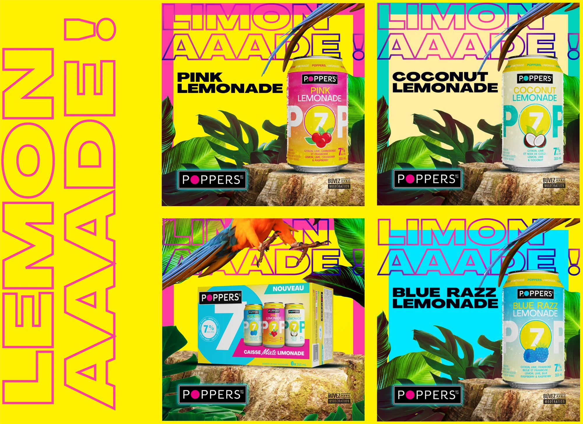 Poppers Caisse Lemonade